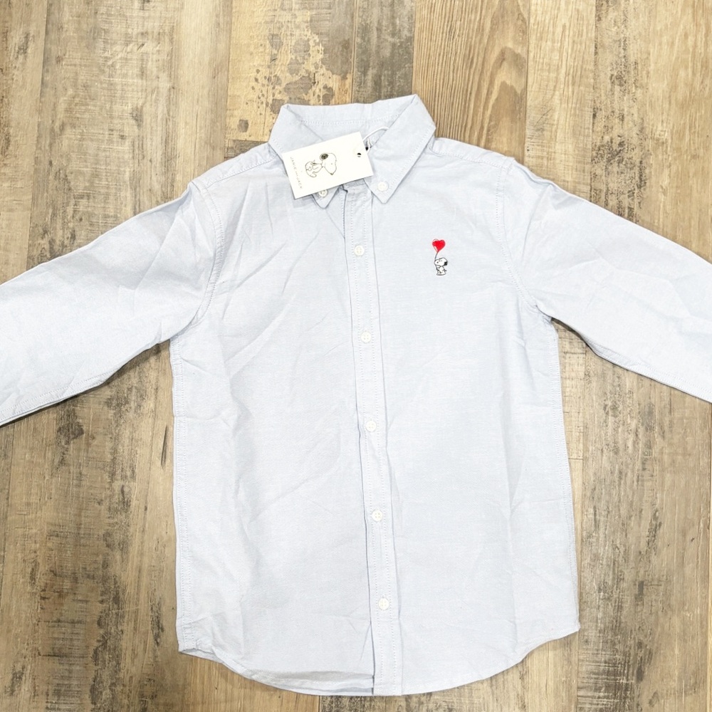 Janie And Jack x Peanuts Snoopy Oxford‎ Boys Button Down Shirt